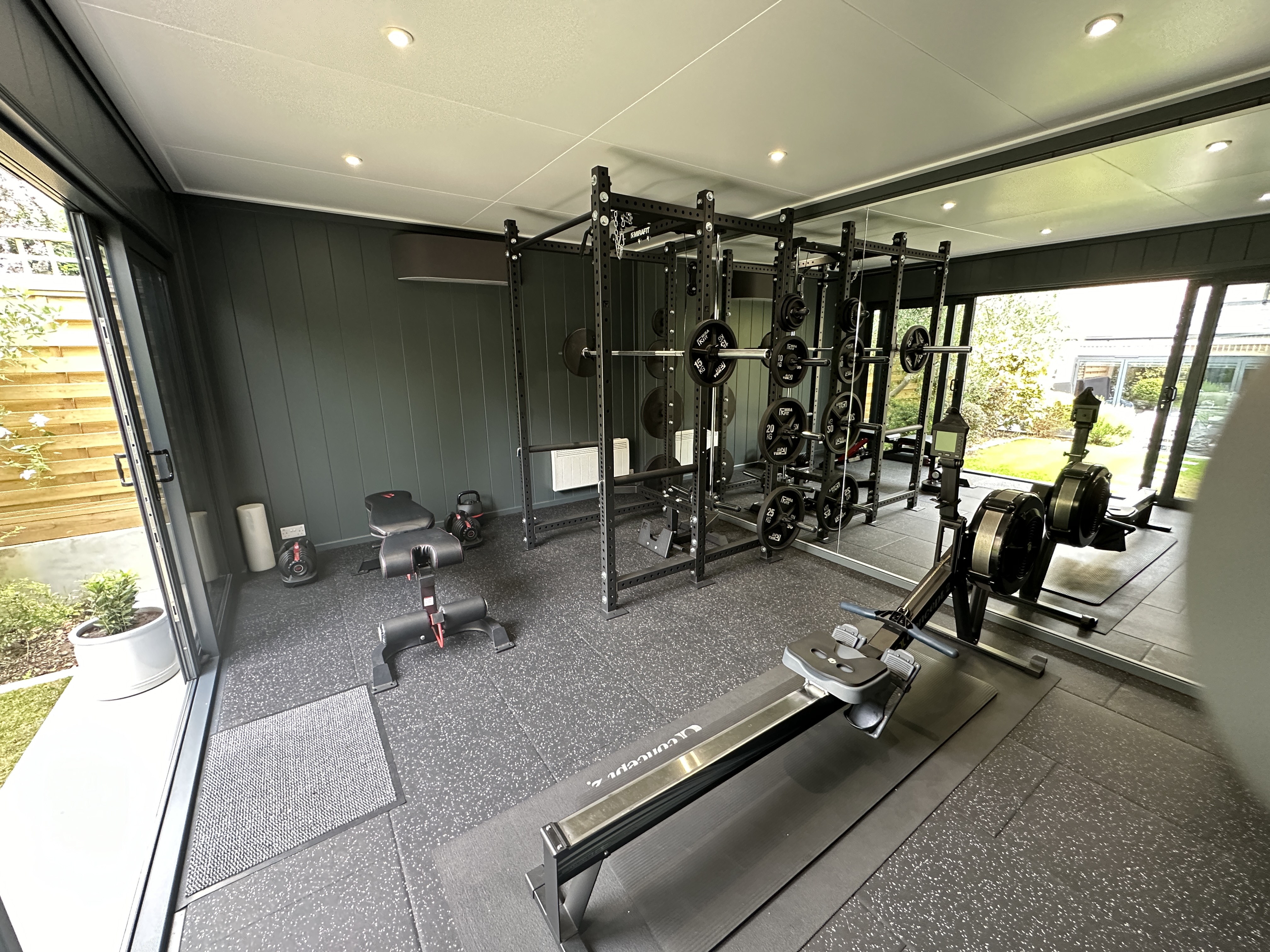 Inside a London garden gym